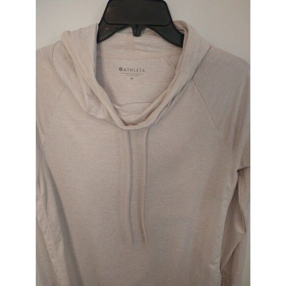 Athleta hooded Medium top Cozy Oatmeal - Picture 3 of 10